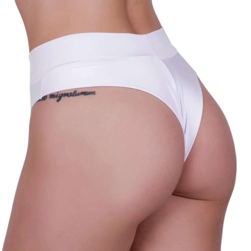 Tanga Fio Dental Cós Alto Duplo e Costas Dobrada