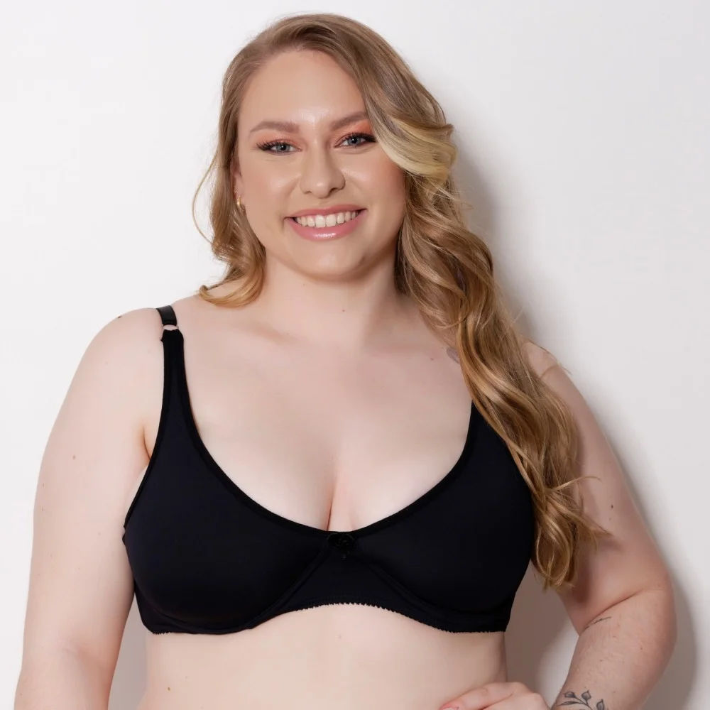 Sutiã Plus Size Meia Taça Bojado